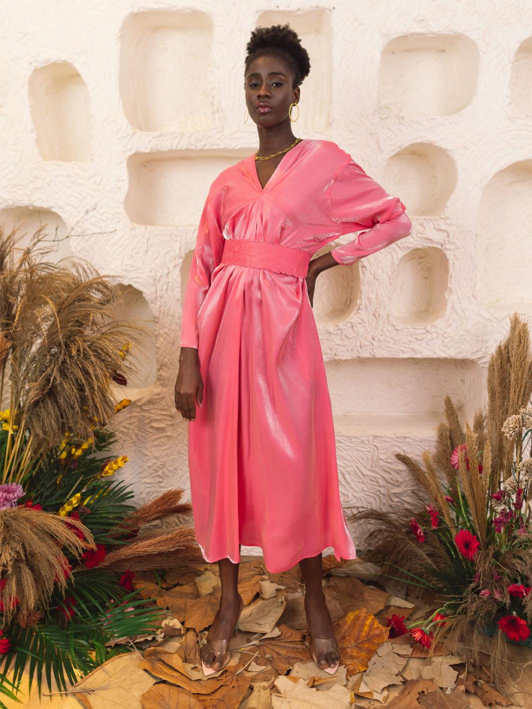 Aphrodite Rose Belted Dress – House of Fett
