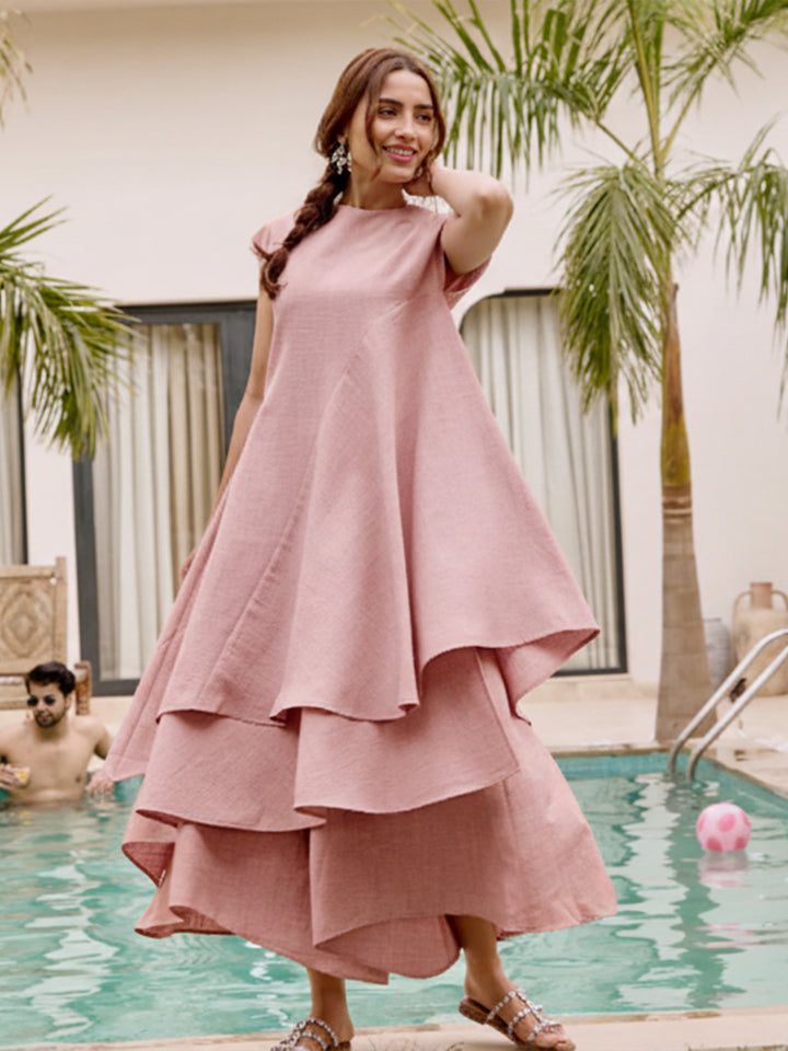 Marylebone Asymmetric Tunic (Pink)