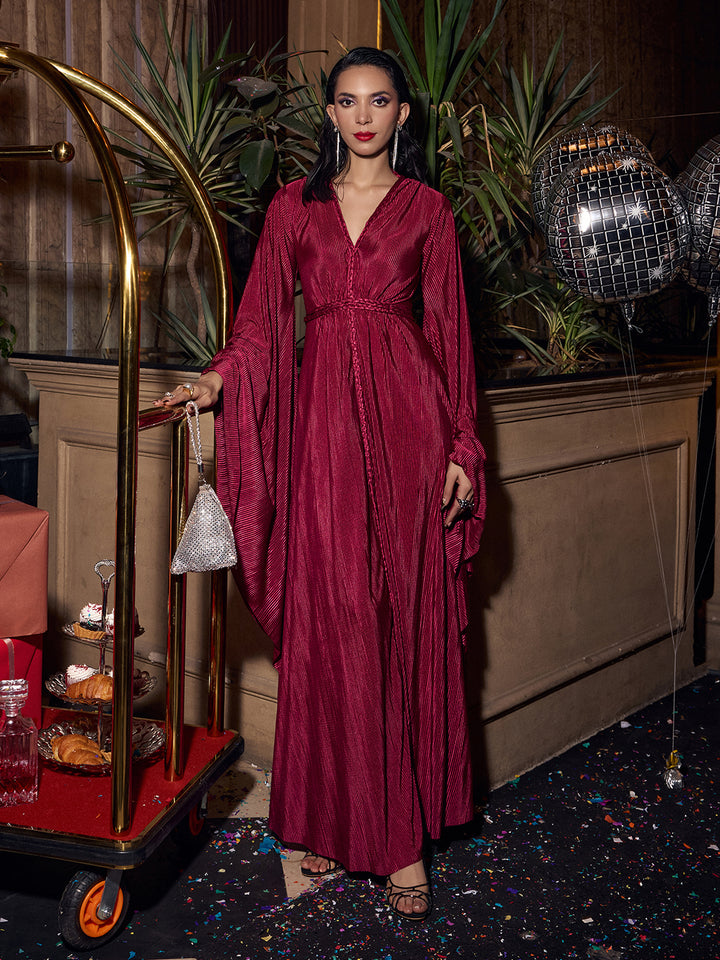 Braided Scarlet Partywear Gown