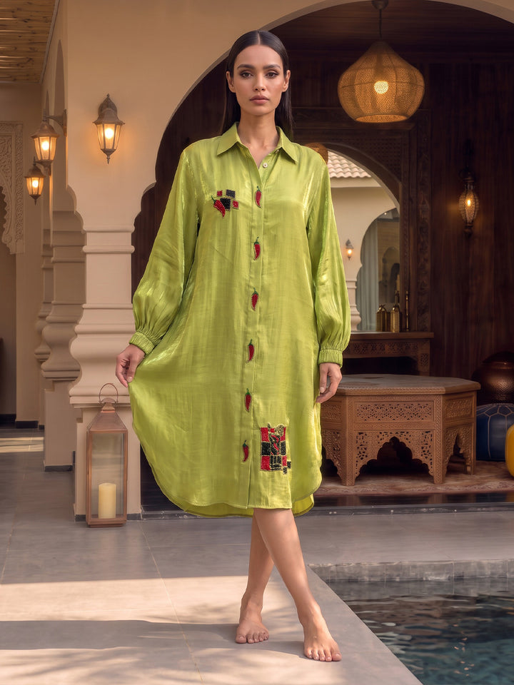 Jalapeno Picante Embroidered Dress