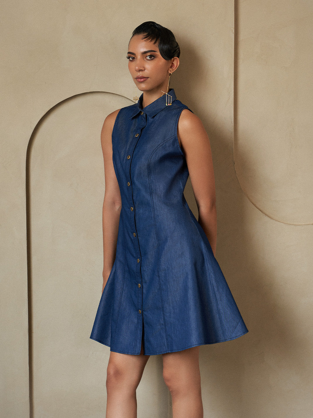 Blue Denim Mini Dress