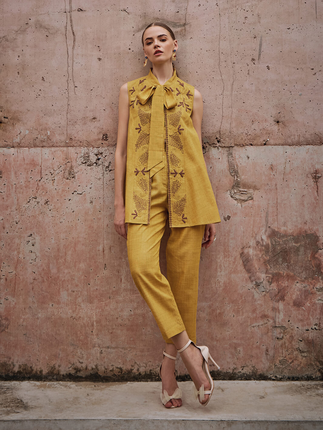 yellow coord set | resort coord set | resort dress | women dresses | party dresses | embriodry dress | event party dress | formal dress | casual dress | comfort dress | 2 piece dress | coord set | and coord set | women co ord set | co ord set for women | sleevless dress 