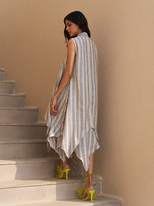 Omaha Stripe Cowl Cape and Dress Set