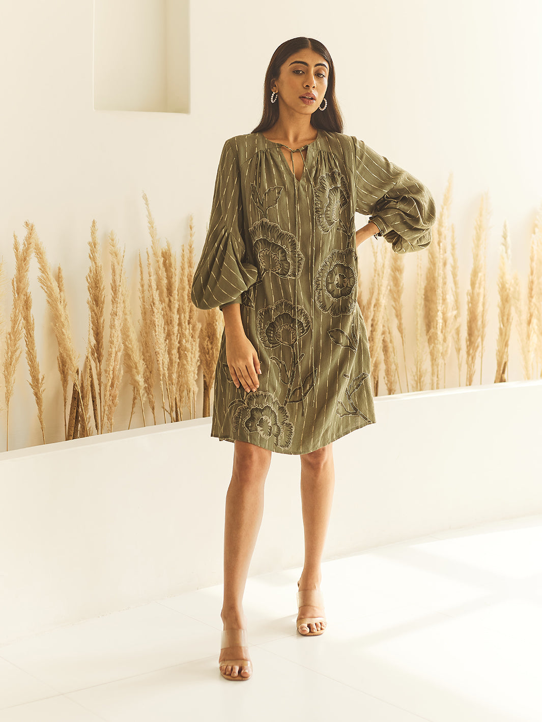 Fern Embroidered Dress