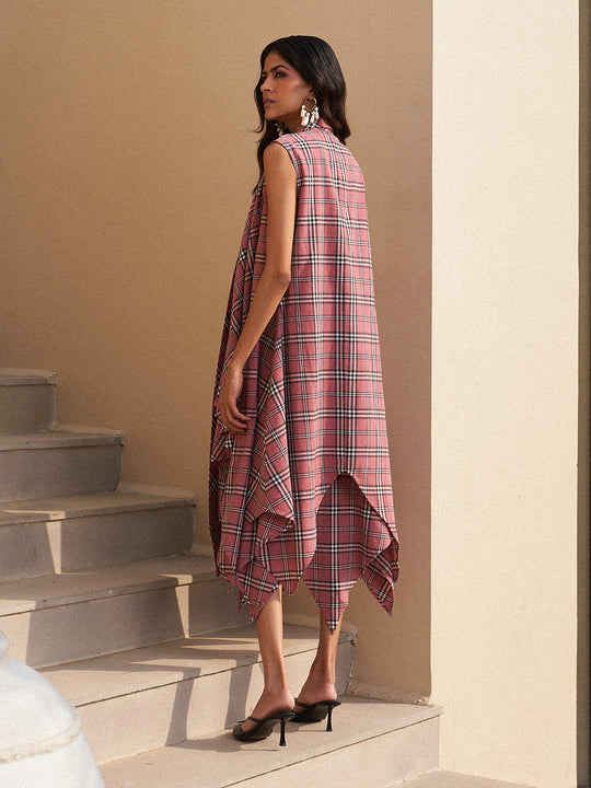 Lara Plaid Smocked Dress