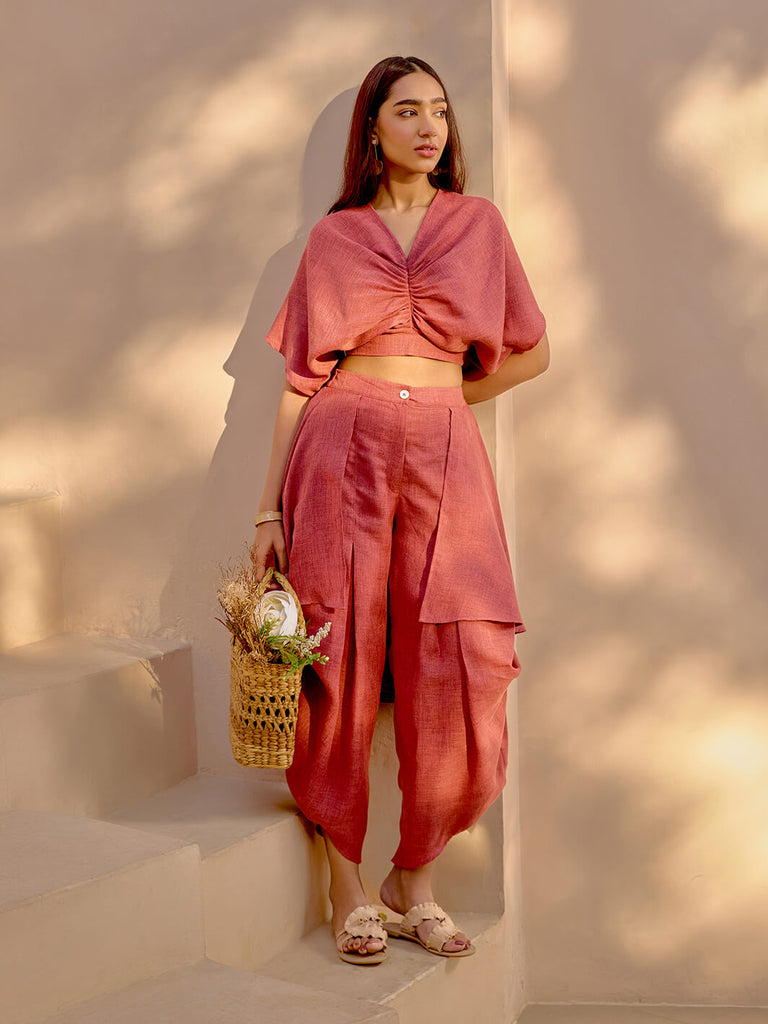 Linen Blend Baku Linen Top for Ladies | Trendy Summer Vacation Top