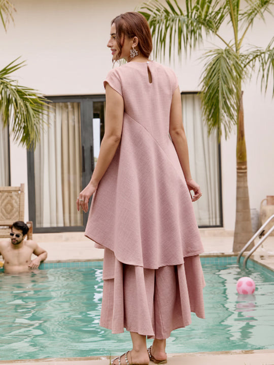 Marylebone Asymmetric Tunic (Pink)