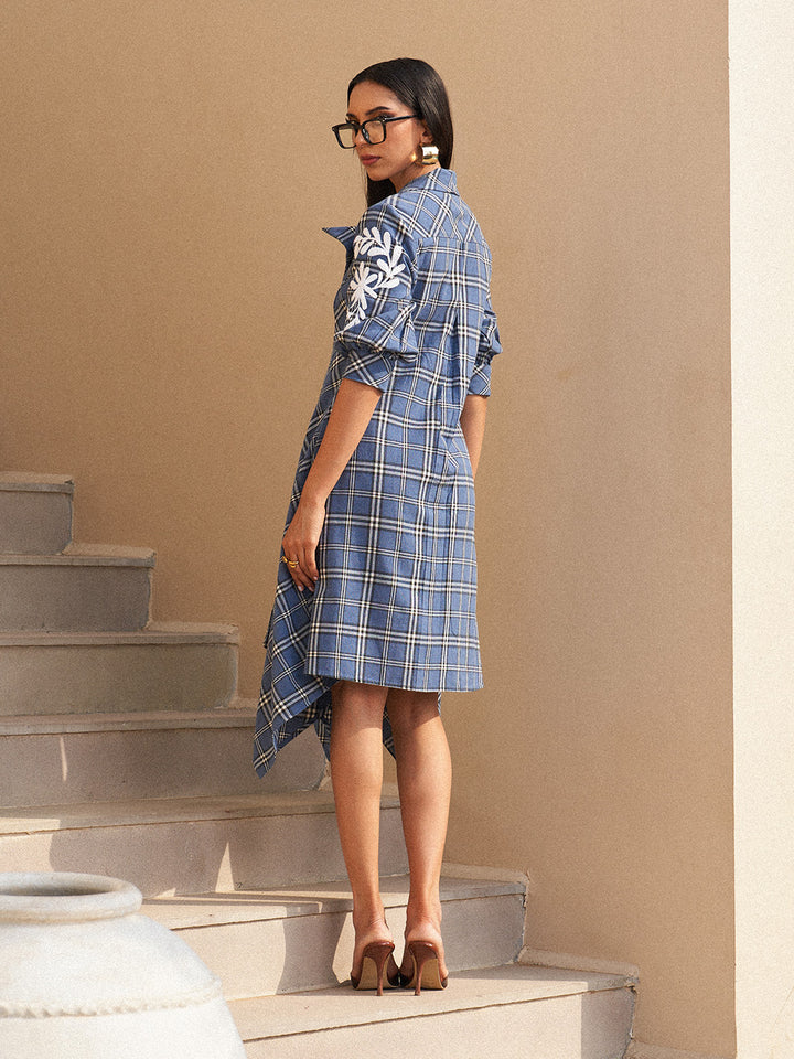 Embroidered Double Breasted Jacket Dress