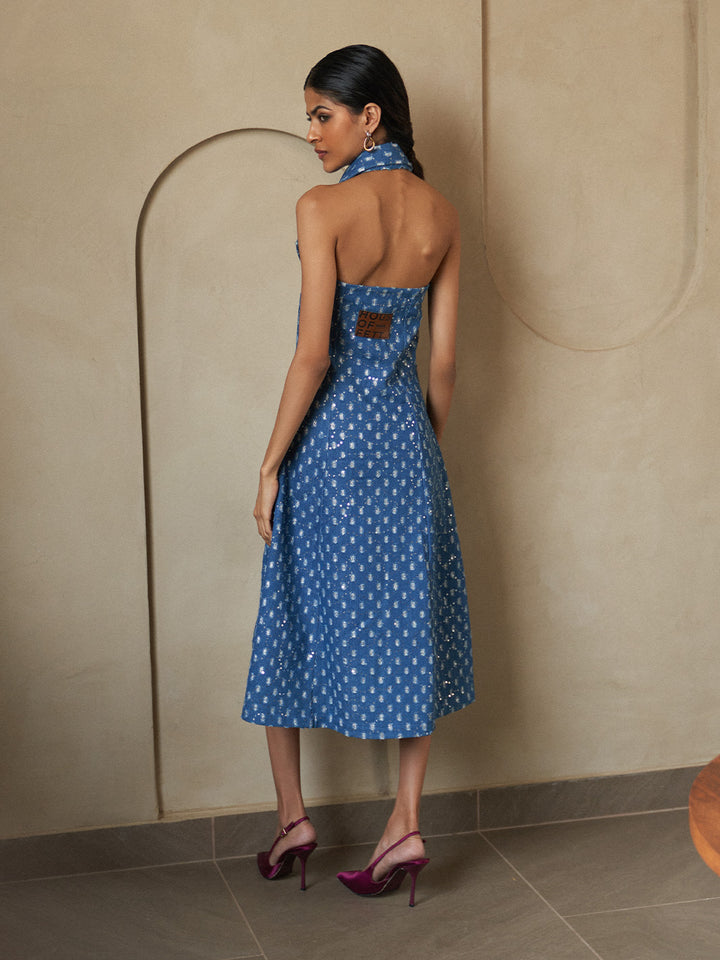 Denim Slit Dress