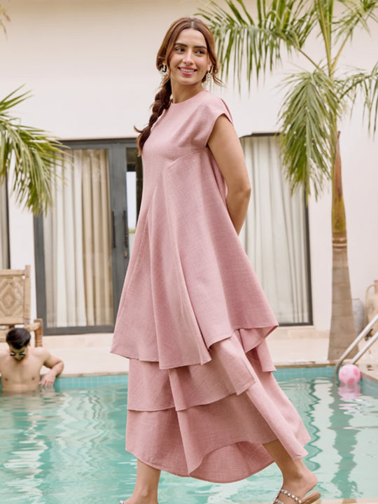 Marylebone Asymmetric Tunic (Pink)
