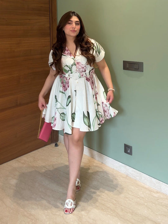 Carnosa Belted Mini Dress
