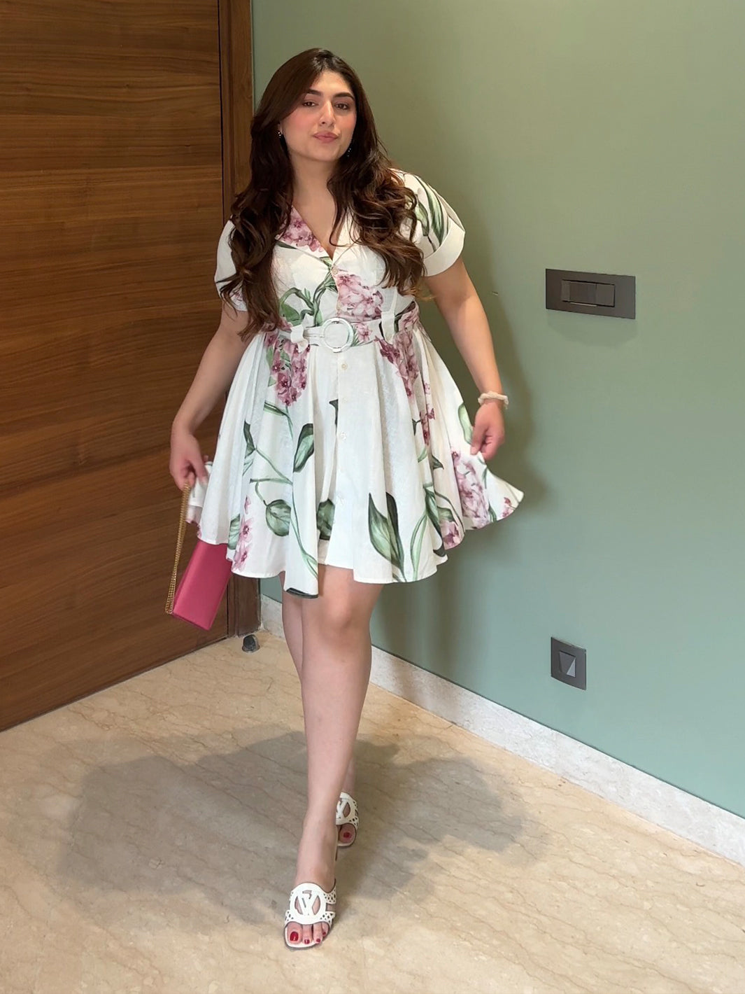 Carnosa Belted Mini Dress