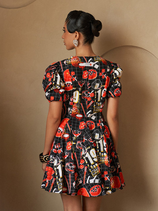 Miso Ramen Print Dress