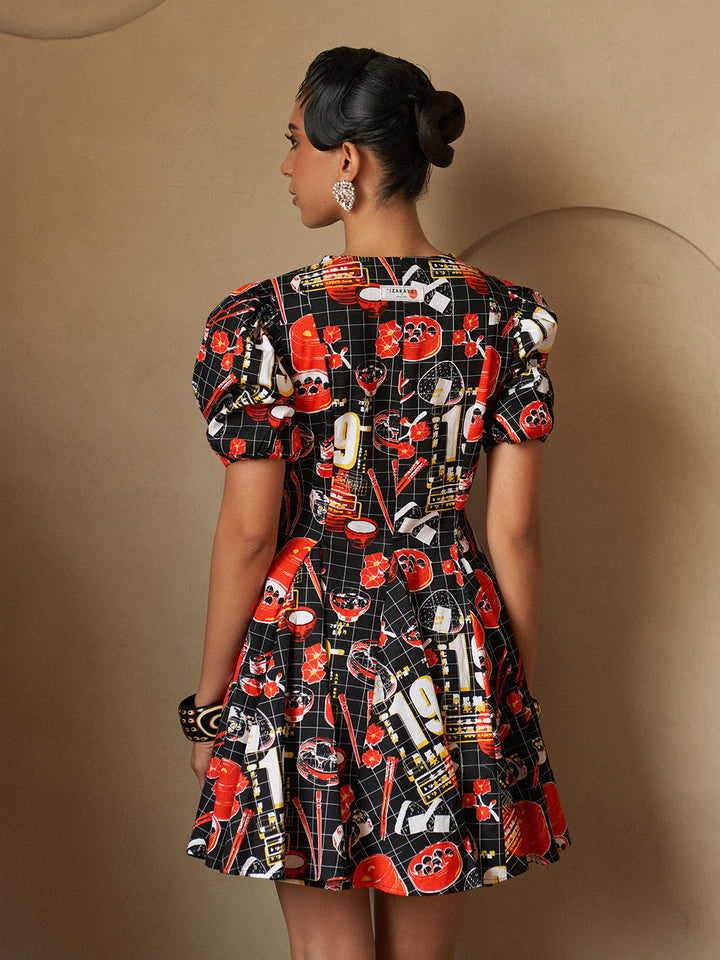 Miso Ramen Print Dress