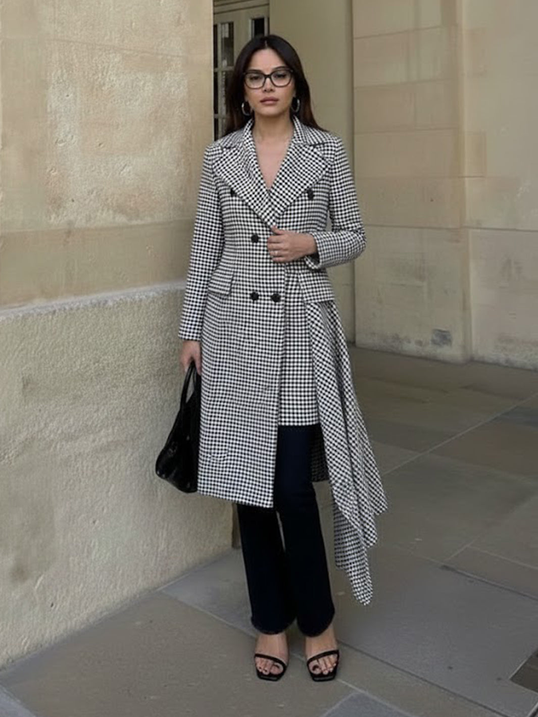 NORWAY WHITE CHECK COAT
