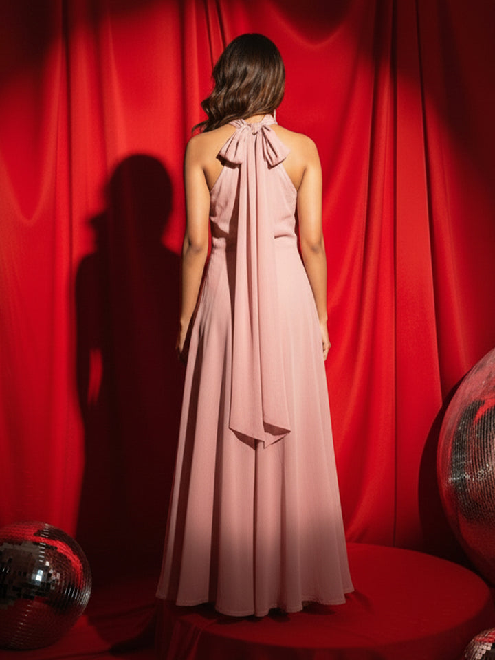 Pink Palm Embroidered Jumpsuit