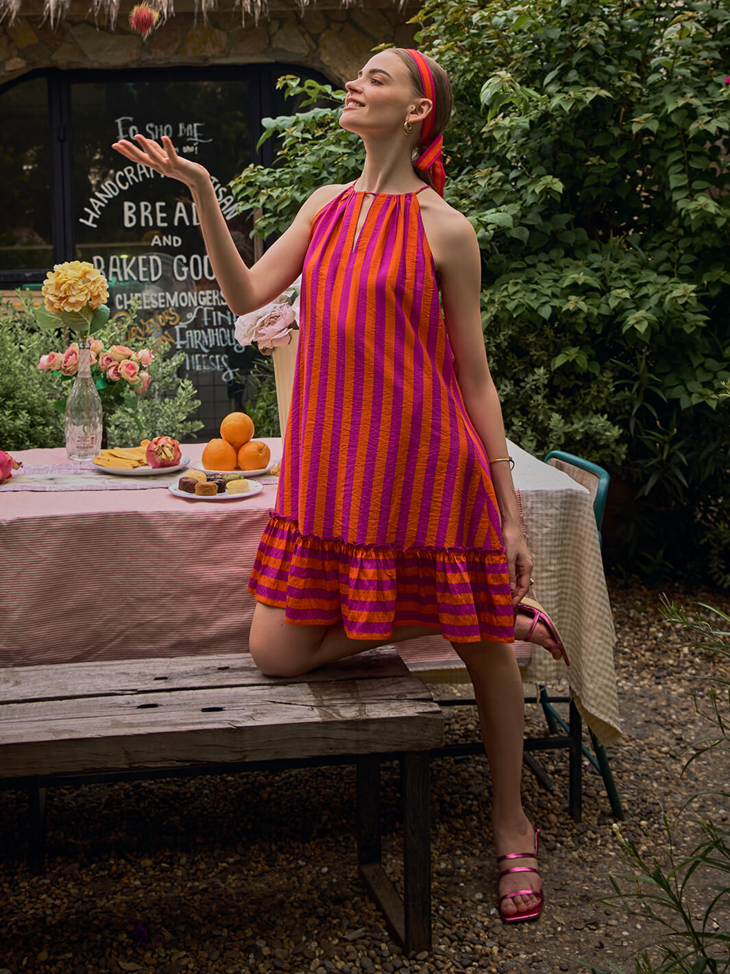 slim fit dress slacks Pink Ivy Pink Stripe Halter Dress slim fit dress slacks Pink Ivy Pink Stripe Halter Dress