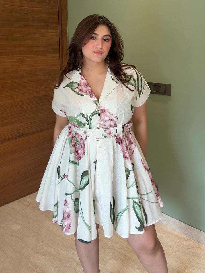 Carnosa Belted Mini Dress