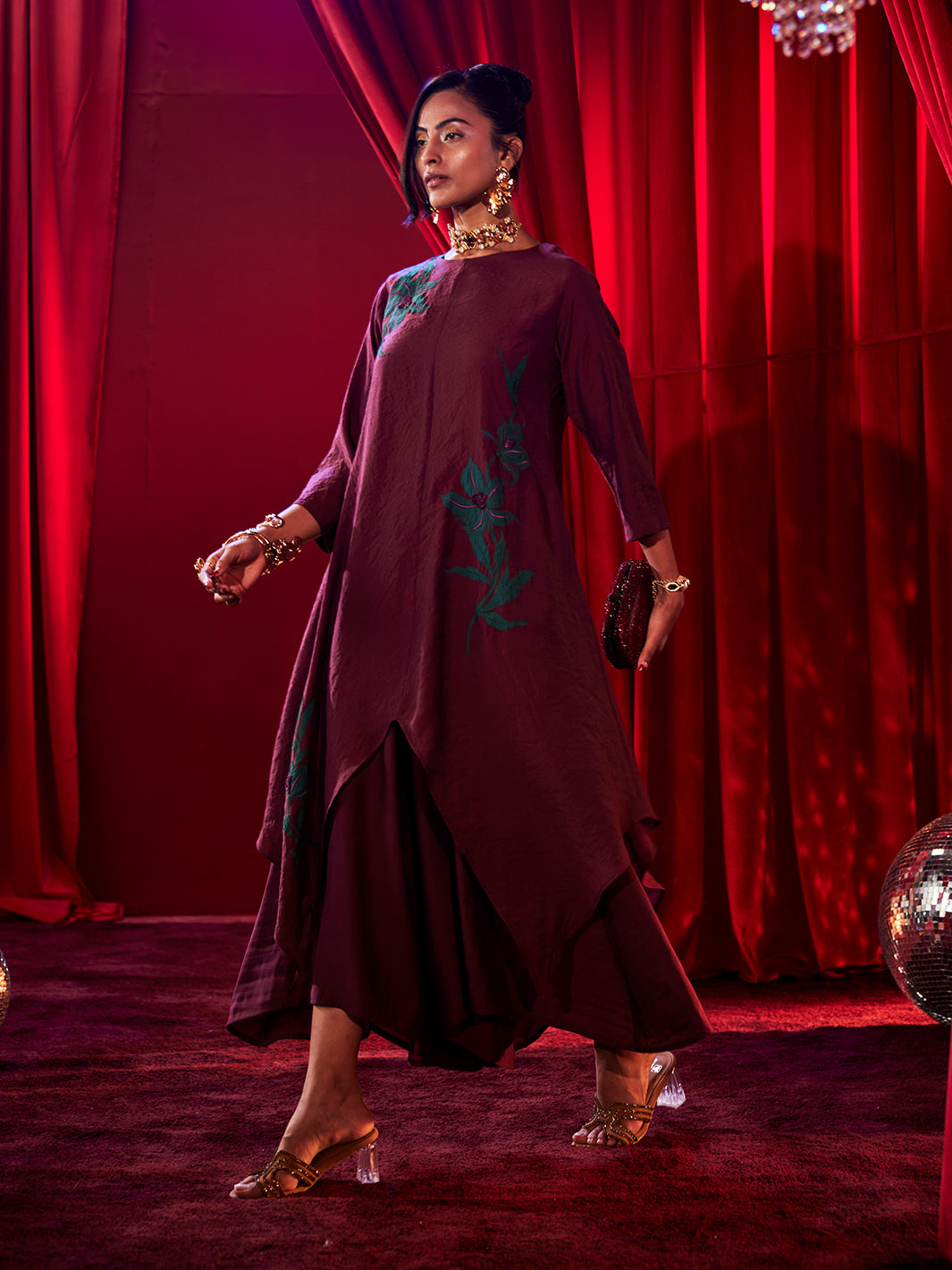 Stylish Wine Co-ord set