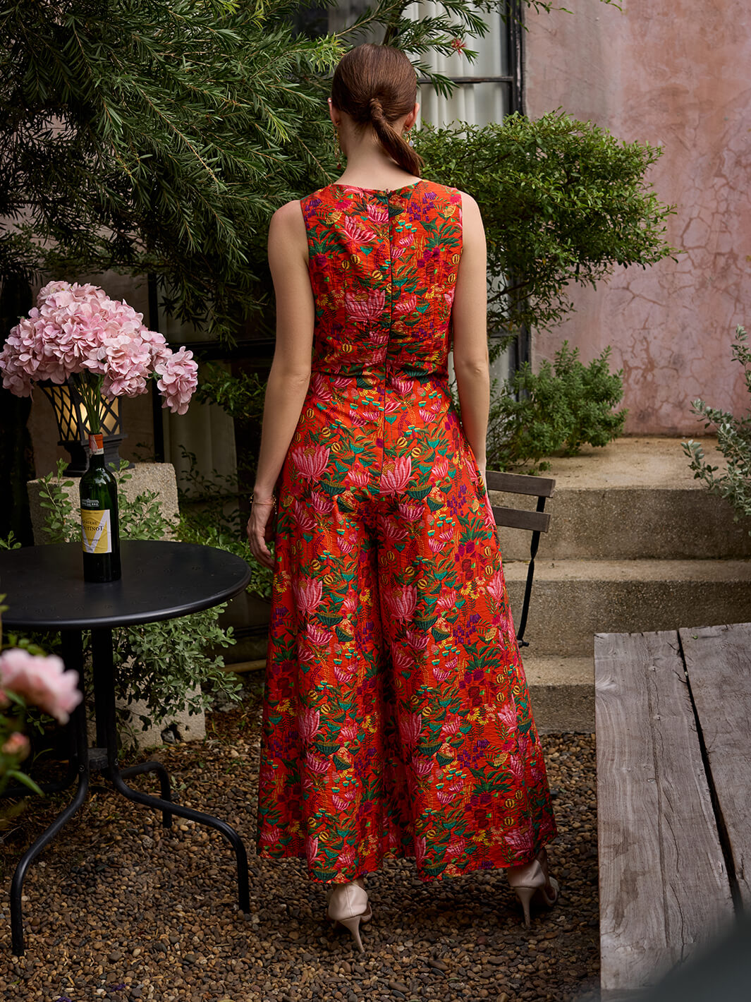 Buy Orange Kansas Pleated Jumpsuit for Women | Ladies Floral