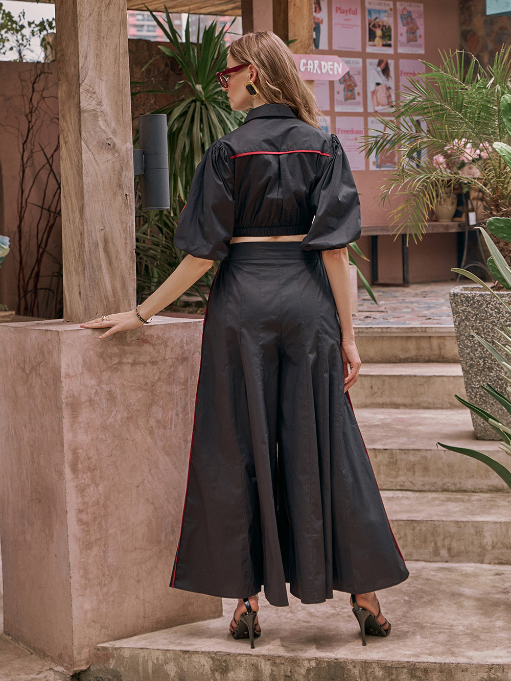 Flare Pant | Black Coord Set | Coord set for women | Piping Pants | Piping  Top | Pants for Women | Tops for women | Poplin Co-ord Set | Coords | Co ord Set | Black Dress | Party Dresses | Office Dress |  Event Party Dress | Latest Fashion | Top Pant Set | Top with Pant | Co-ord Set Women | Women Coord Set