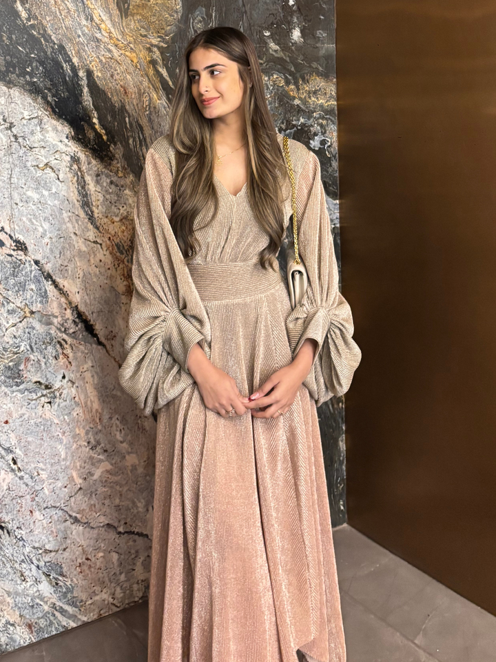 Champagne Sparkle Evening gown