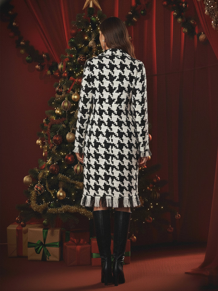 Heritage Houndstooth Tweed Coat