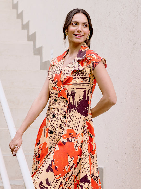 Coverstory Asymmetric Collar Dress