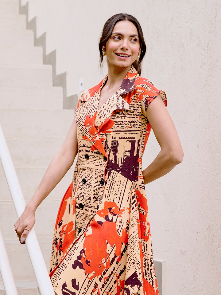 Coverstory Asymmetric Collar Dress