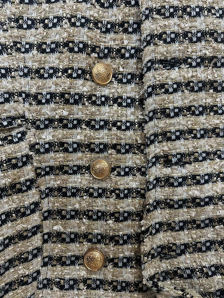 Denver Metallic Tweed Double Breasted Coat