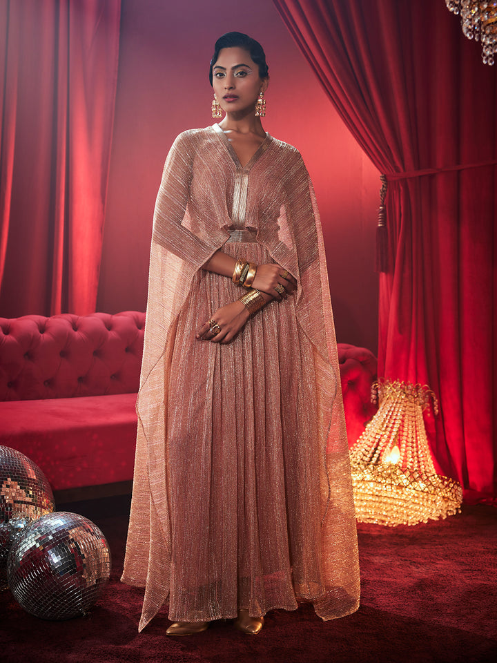 Tiara Metallic Party Gown