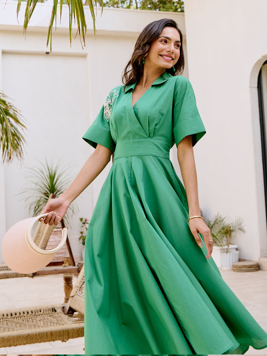 Greenwich Embroidered A-line Dress