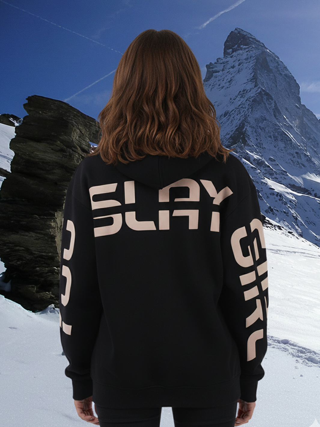 Buy Black You Slay Girl Femme Loose Fit Women's Hoodie for Women