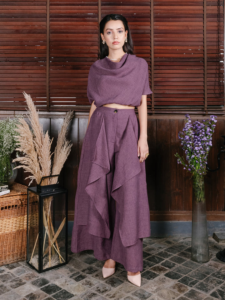 Mersin Purple Coord Set for Women