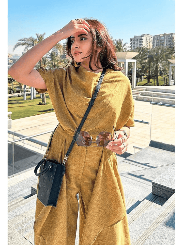 Mersin Mustard Layered Pants