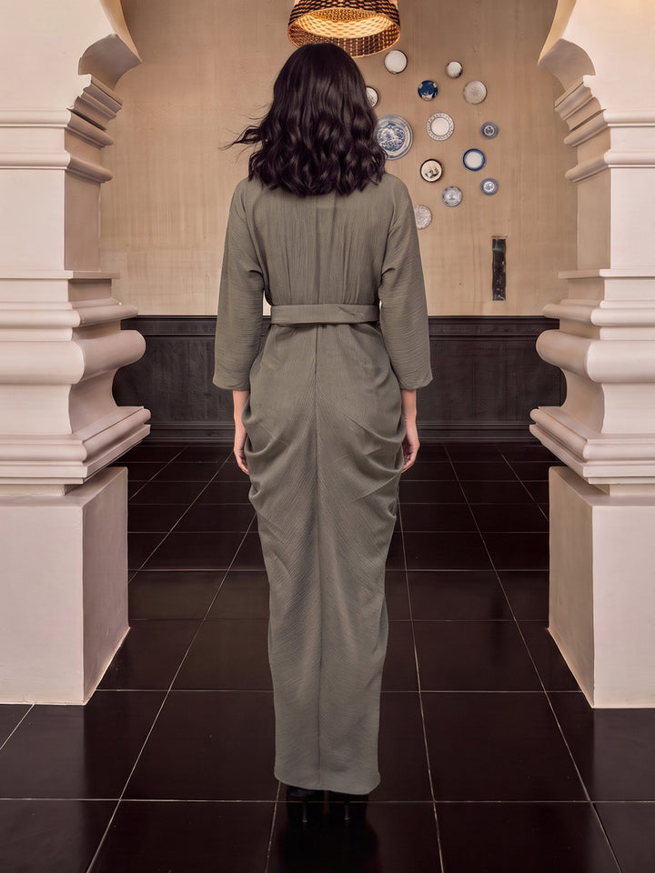 Dove Waldorf Pleated Gown