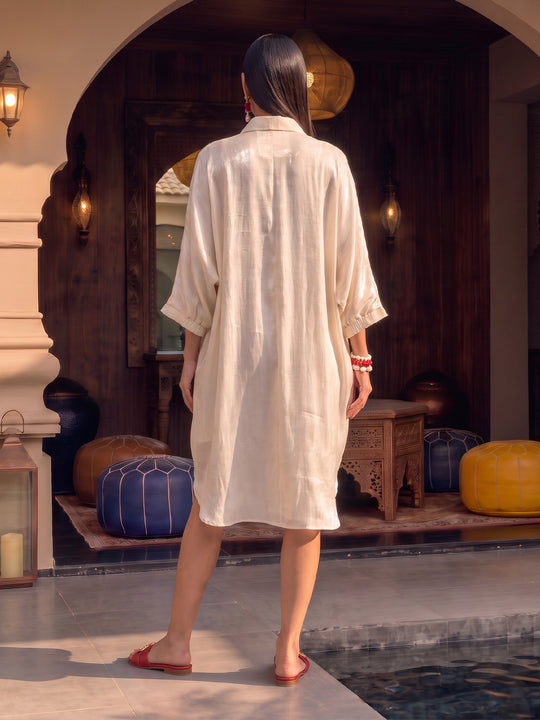 Chilli Embroidered Freesize Shirt Dress