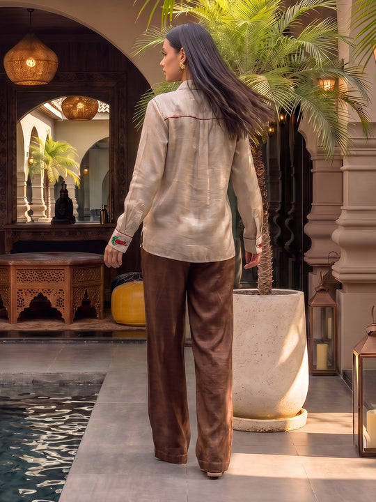 Classic Picante Embroidered Shirt