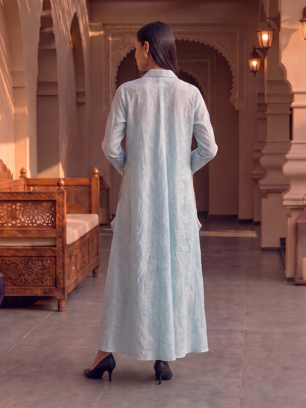 Parsi Embroidery Draped Tunic