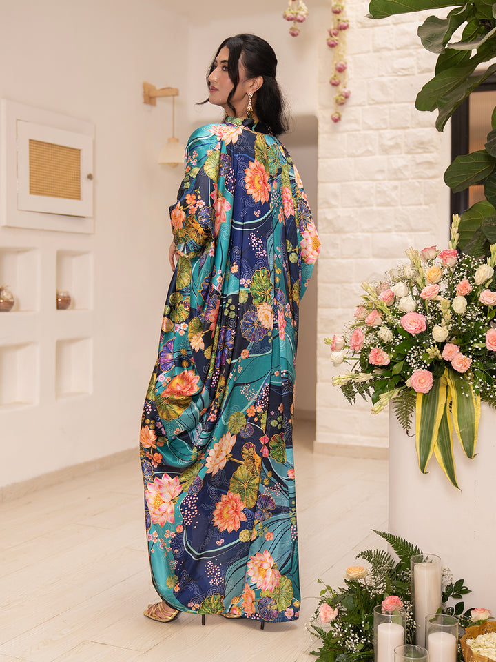 Lotus print kaftan