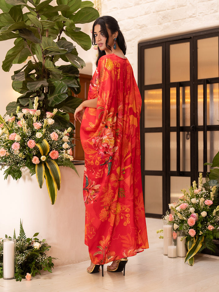 Pink Floral Kaftan