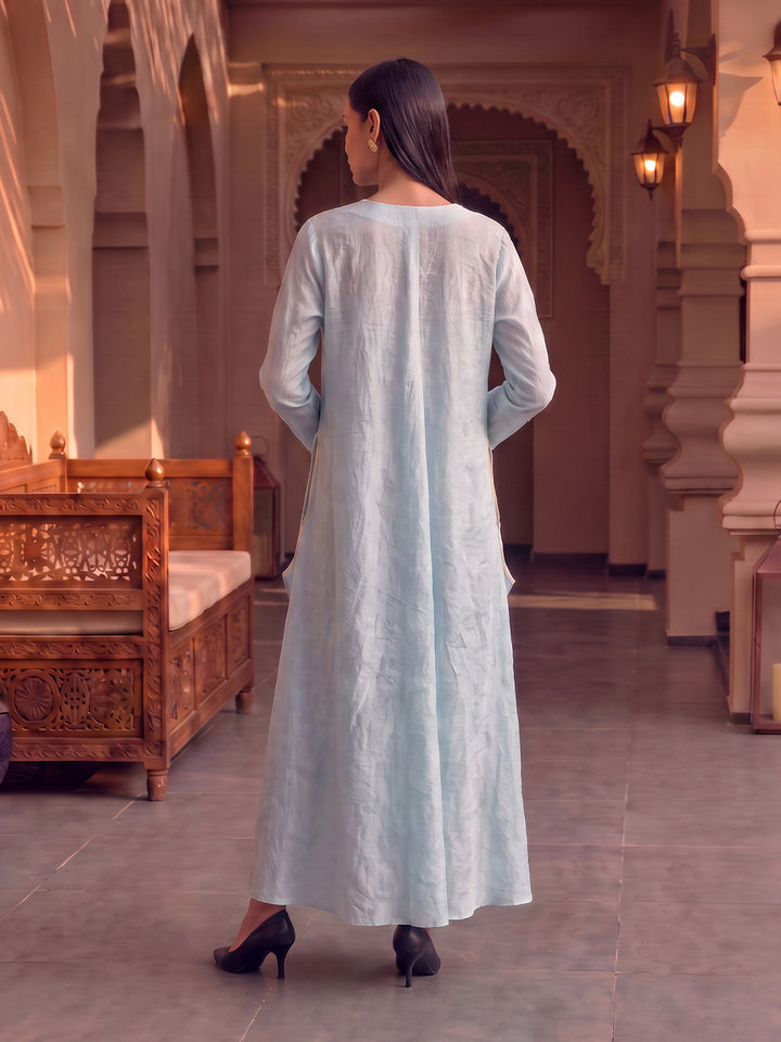 Parsi Embroidery Draped Tunic