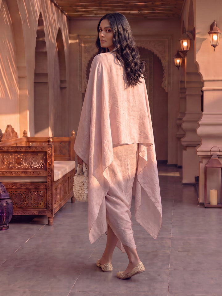 Parsi Embroidered Freesize Cape with Crop Top