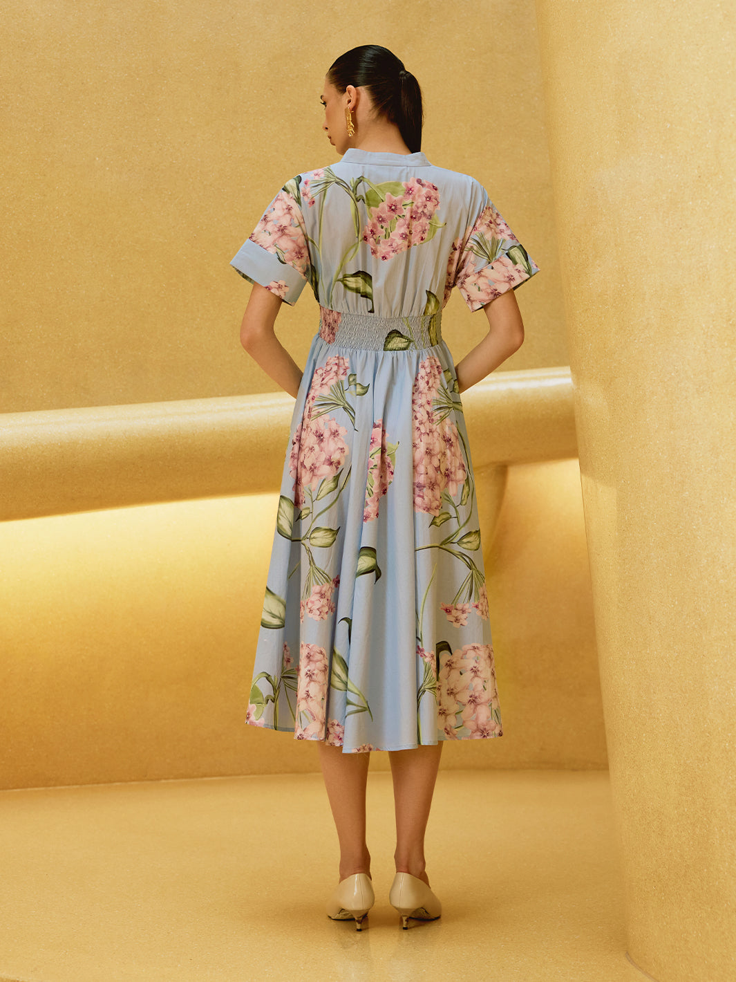Floral Skies Poplin Dress