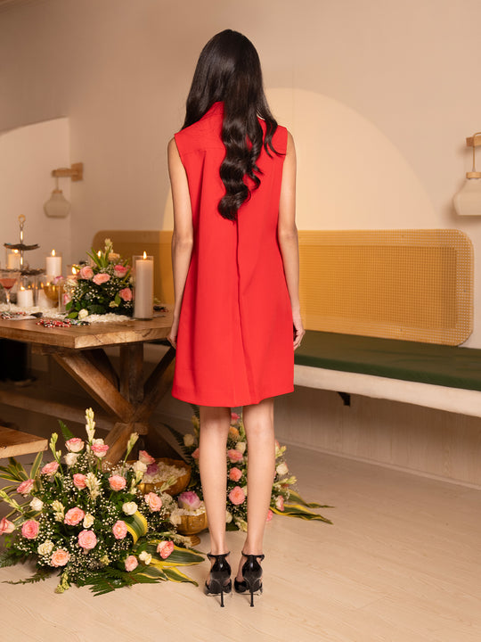 Twinkle Red Trench Dress