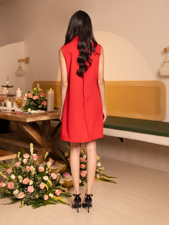 Twinkle Red Trench Dress