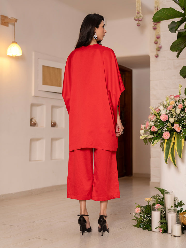 Crimson Play Kaftan with Pants Co-ord