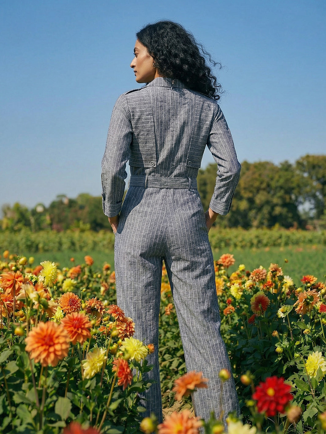 Graphite Cotton Jumpsuit