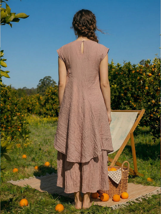Mahagony Embroidered Cotton Tunic