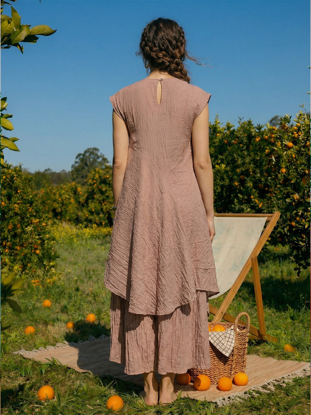 Mahagony Embroidered Cotton Tunic